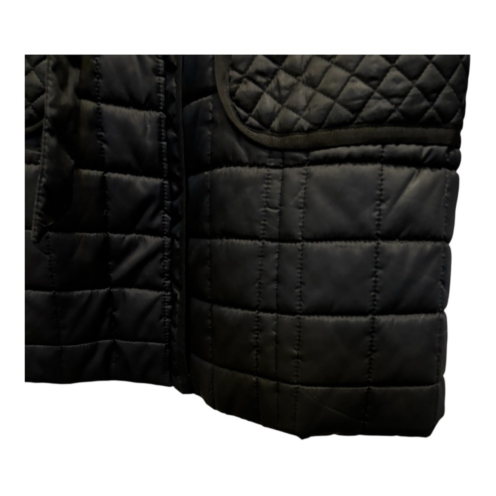 Laundry By Shelli Segal Black Quilted Belted Puffer Coat - Picture 7 of 16